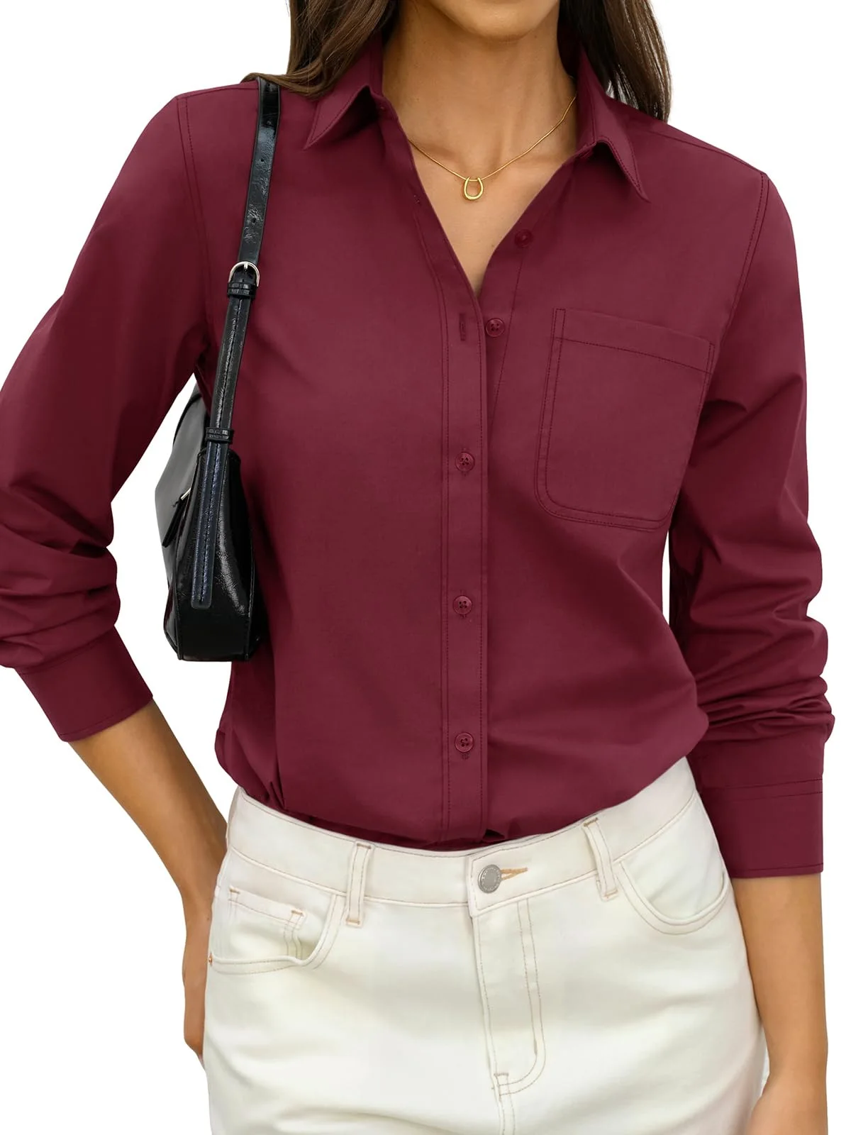 TICTICMIMI Collared button-down shirt in Red