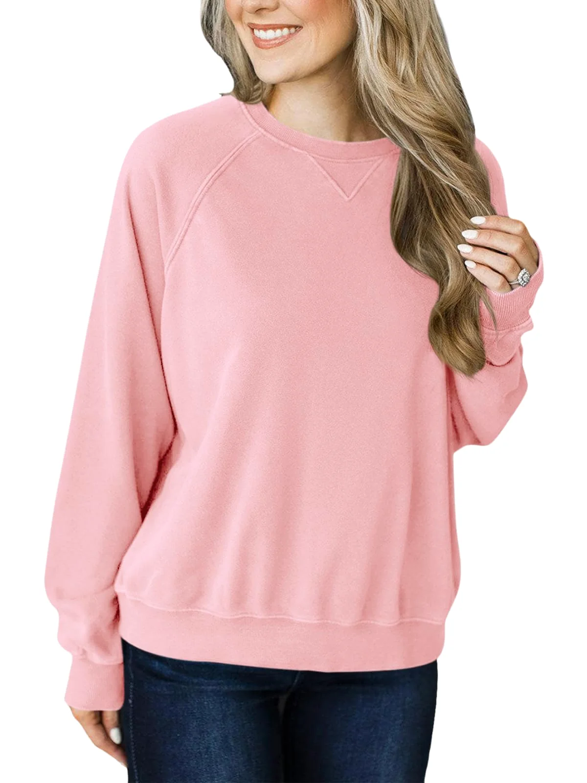 TICTICMIMI Light fleece raglan sweatshirt in Pink